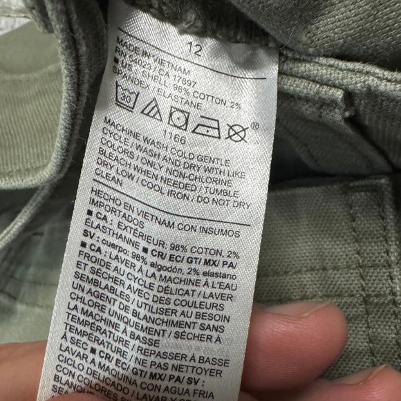 Old Navy High Rise Barrel Leg Pants Olive Green Womens Size 12 W34in. x L25in. - Picture 5 of 10